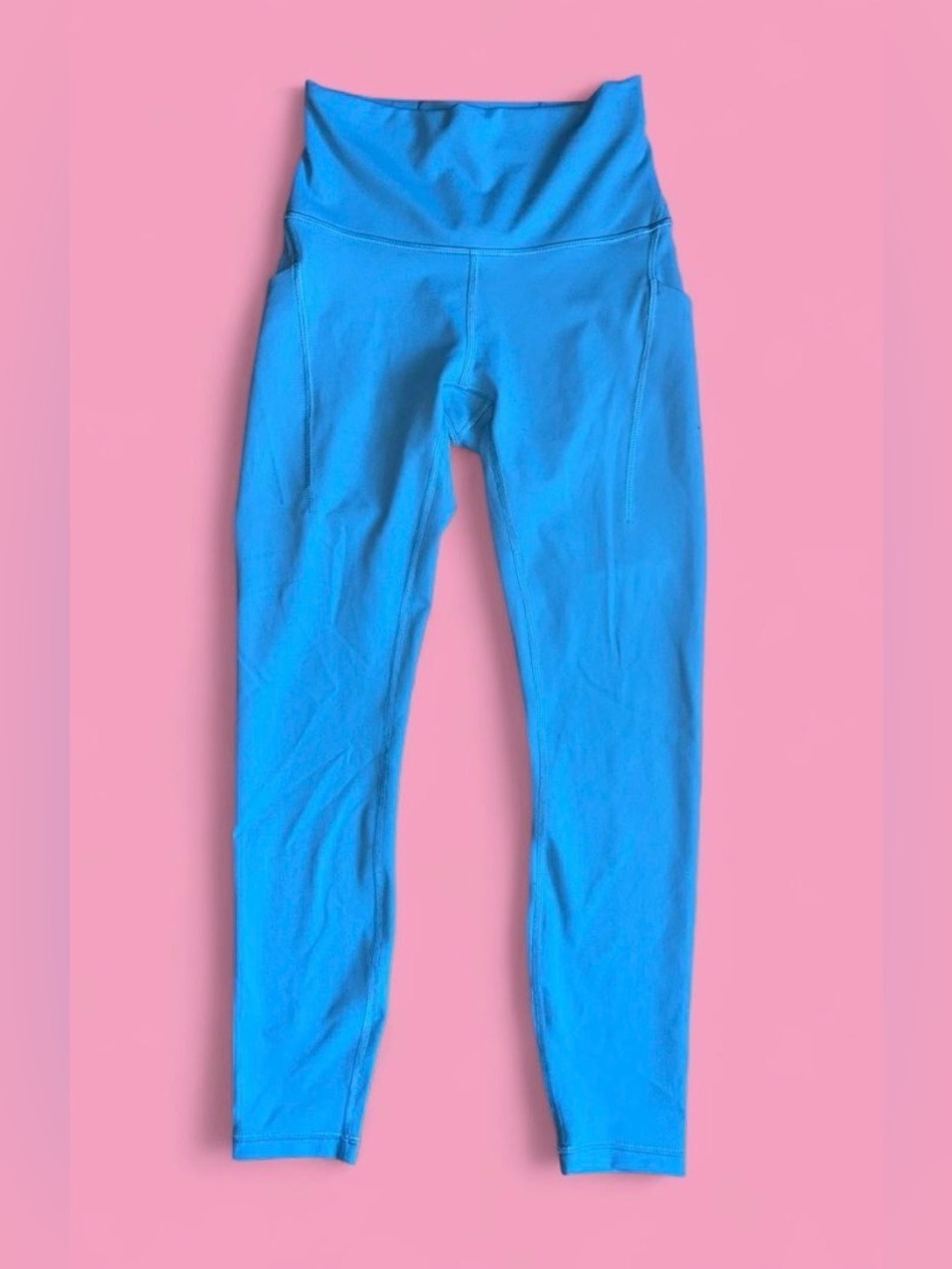 Bright Blue Lululemon Leggings with Pockets - High Waist